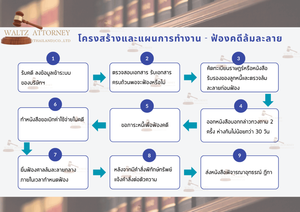 แผนการทำงานคดีล้มละลาย แผนการทำงานคดีล้มละลาย